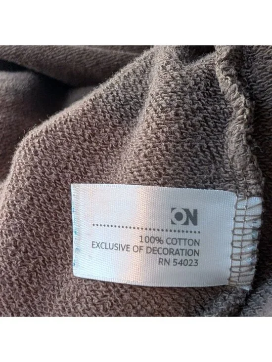 y2k Old Navy Brown 100% Cotton Full-Zip Hoodie - XXL - Picture 6 of 7